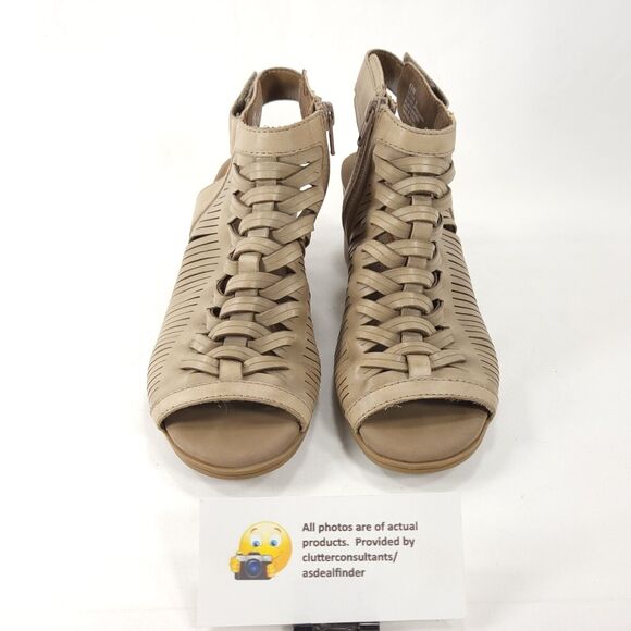 Rockport Slingback Open Toe Heel Sandals Womens Size 6.5 CDT07KH Beige - Picture 2 of 10